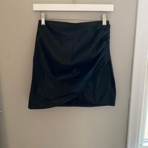 Shinestar Black Faux Leather Skirt NWT